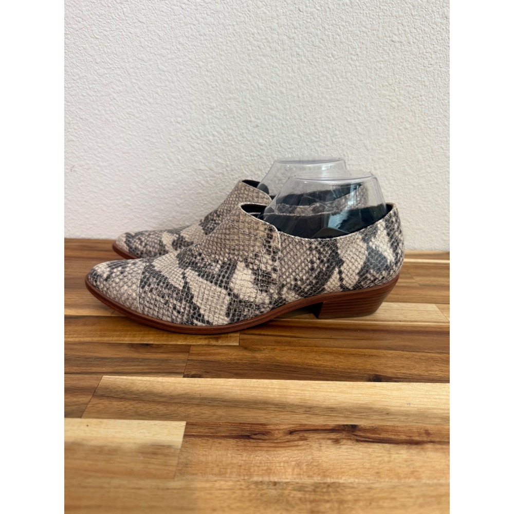 Bernardo Snake Print Leather Loafers Women's 9.5 M Cutout Oxford Made Brazil